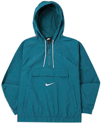 Nike NSW Big Swoosh Half-Zip Retro Jacket Blue Green - Vintage Style Hoodie CD0420-381 Lookbook Nike NSW Big Swoosh Half-Zip Retro Jacket Blue Green - Vintage Style Hoodie CD0420-381