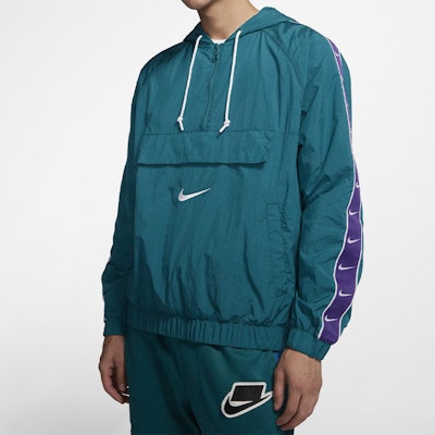 Nike NSW Big Swoosh Half-Zip Retro Jacket Blue Green - Vintage Style Hoodie CD0420-381 Purchase Nike NSW Big Swoosh Half-Zip Retro Jacket Blue Green - Vintage Style Hoodie CD0420-381
