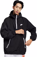 Shop Nike NSW CE 半拉鍊連帽風衣外套 黑色春季版 AR2213-010