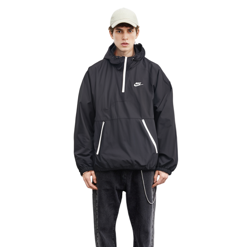 Details for Nike NSW CE Half-Zip Hooded Anorak Jacket Black Spring Edition AR2213-010