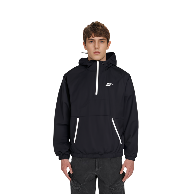 Sizing Nike NSW CE Half-Zip Hooded Anorak Jacket Black Spring Edition AR2213-010