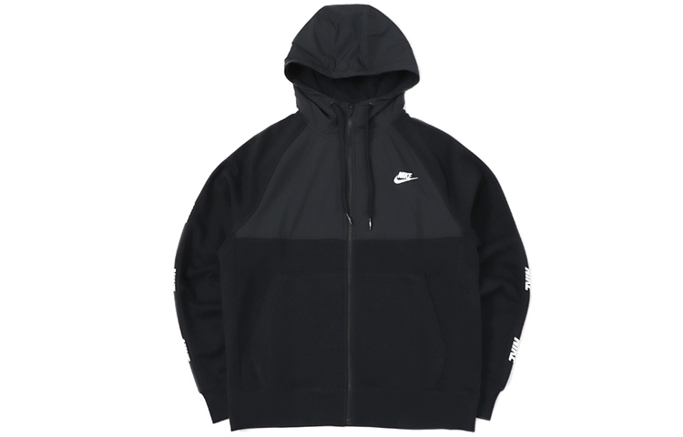 Nike NSW CE Hybrid Fleece Hoodie Full-Zip Jacket Black CJ4416-010