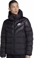 Cheap Nike NSW Down Fill Water-Resistant Winter Jacket Green Mens Hooded Puffer Coat CU0226-380
