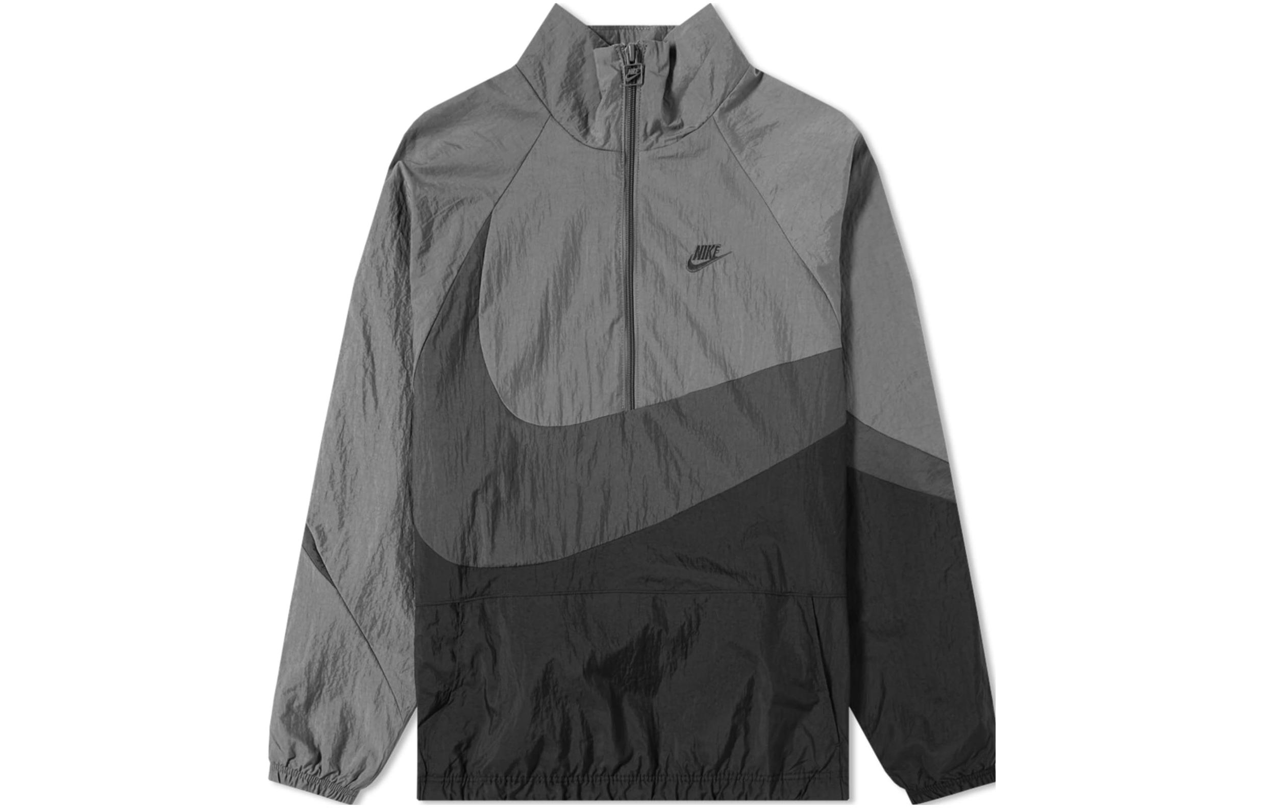 Nike NSW Retro Embroidered Half-Zip Colorblock Jacket for Men AJ2696-011