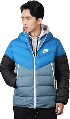 Nike NSW Windrunner Colorblock Down Jacket Blue/Black Winter Coat 928834-486 Lookbook Nike NSW Windrunner Colorblock Down Jacket Blue/Black Winter Coat 928834-486