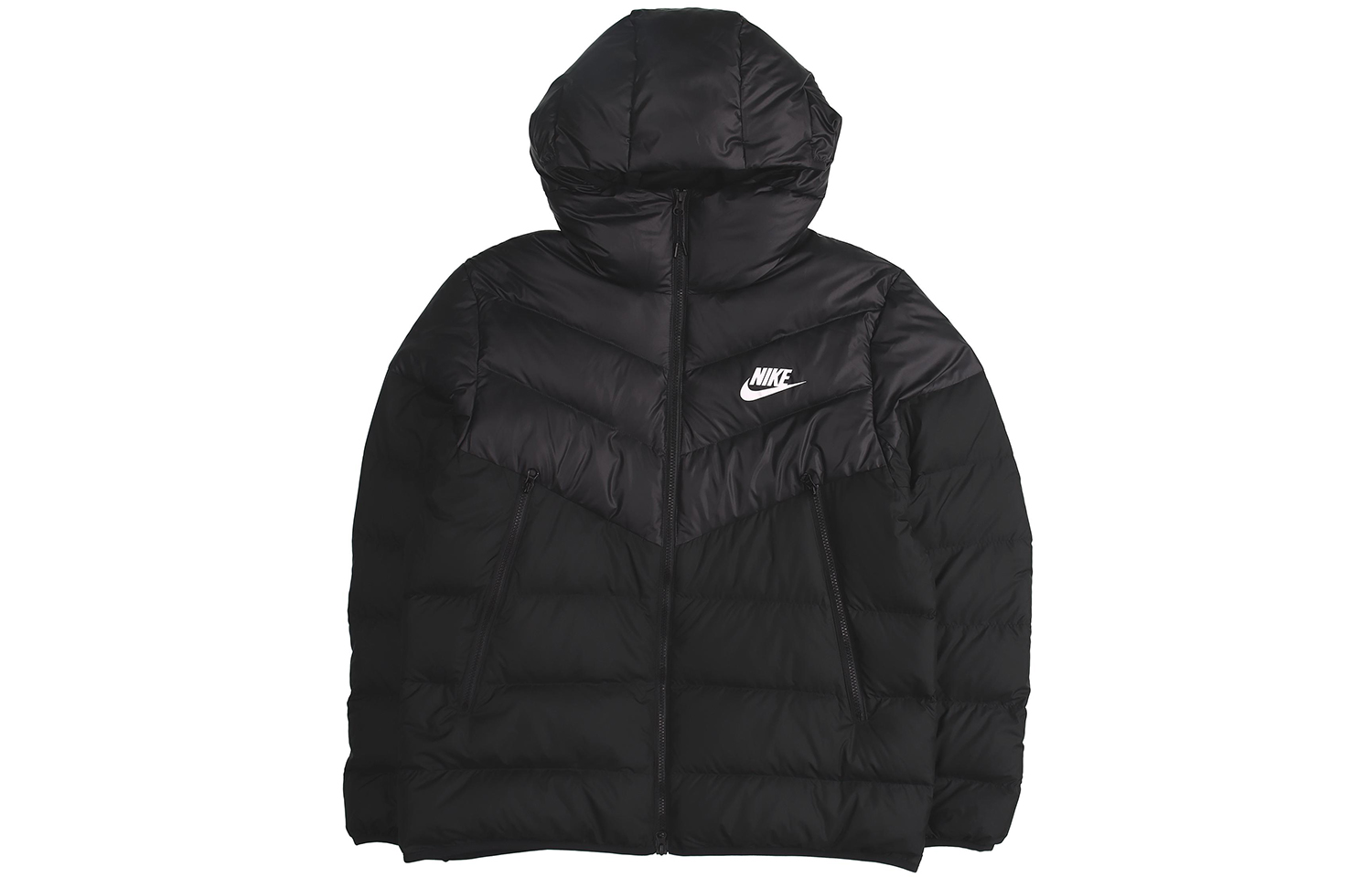 Nike NSW Windrunner Down-Fill Black Hooded Winter Jacket for Men 928834-010