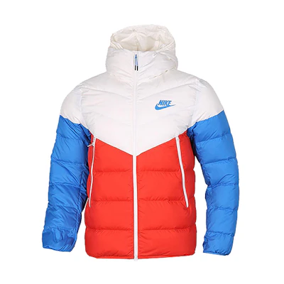Nike NSW Windrunner Down-Fill Puffer Jacket Winter Red/Blue/White 928834-133