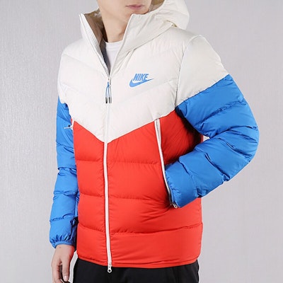 Nike NSW Windrunner Down-Fill Puffer Jacket Winter Red/Blue/White 928834-133 Sizing Nike NSW Windrunner Down-Fill Puffer Jacket Winter Red/Blue/White 928834-133