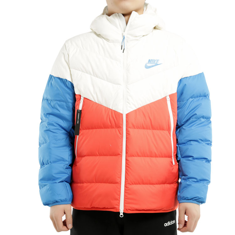 Cheap Nike NSW Windrunner Down-Fill Puffer Jacket Winter Red/Blue/White 928834-133