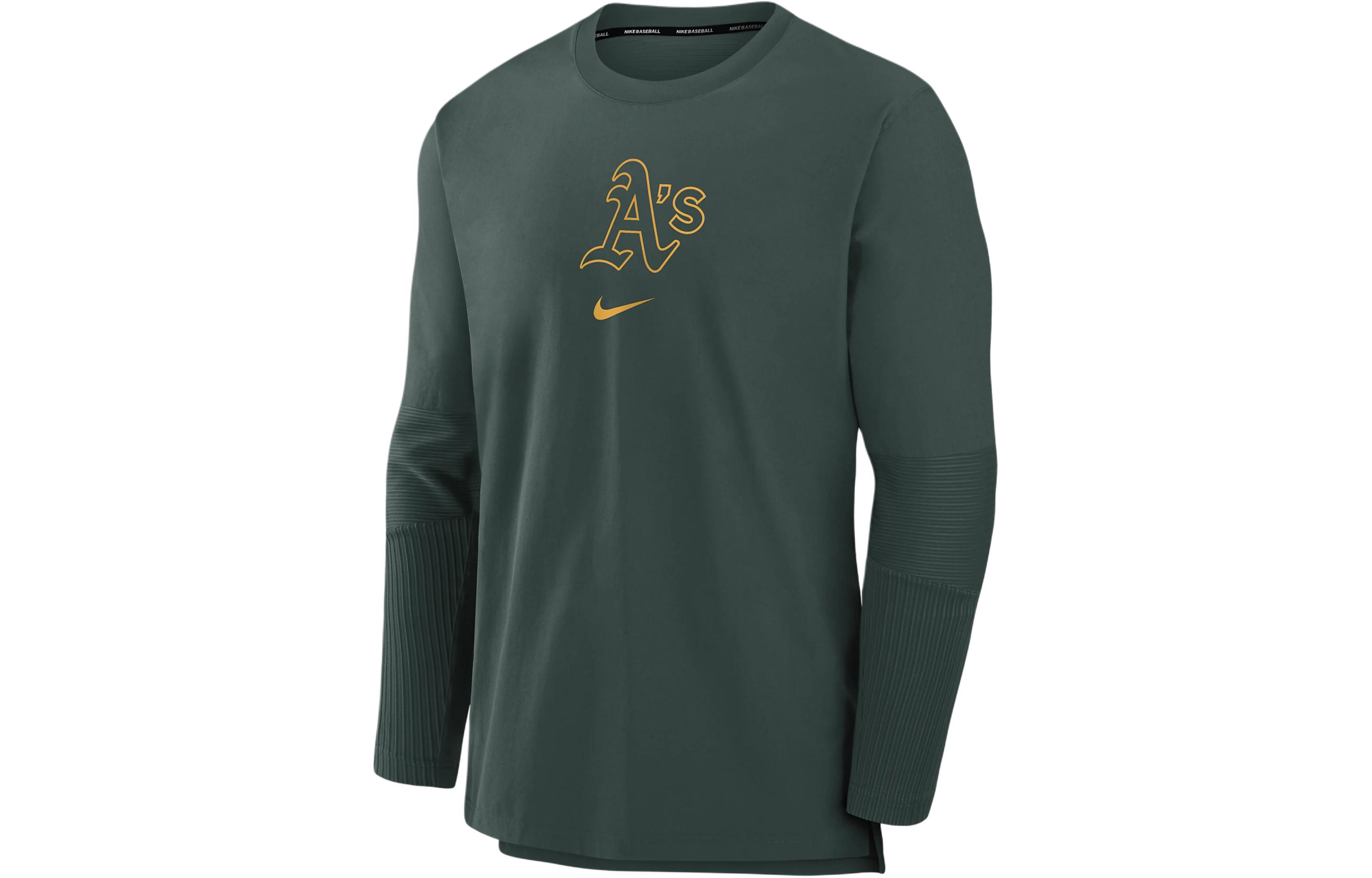 Nike Oakland Athletics Logo Crewneck Pullover Jacket Hunter Green () 015C11E6FZ-5Z2
