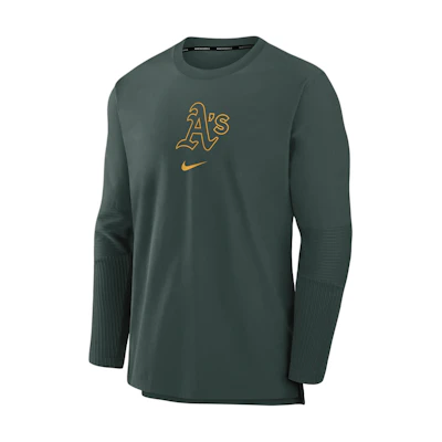 Nike Oakland Athletics Logo Crewneck Pullover Jacket Hunter Green () 015C11E6FZ-5Z2