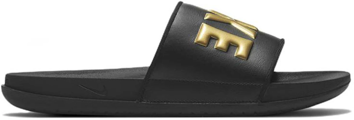 나이키 오프코트 슬라이드 '블랙 메탈릭 골드' BQ4639-010 Order 나이키 오프코트 슬라이드 '블랙 메탈릭 골드' BQ4639-010
