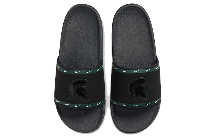 Lookbook Nike Offcourt Slide 'Michigan State - Hitam' DD0532-001