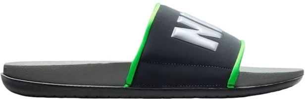 Nike Offcourt Slides 'Anthracite Smoke Grey Green Strike' BQ4639-026 Nike Offcourt Slides 'Anthracite Smoke Grey Green Strike' BQ4639-026
