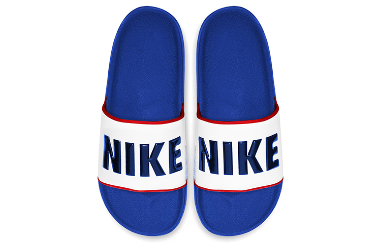 Lookbook Nike Offcourt 白藍紅 拖鞋