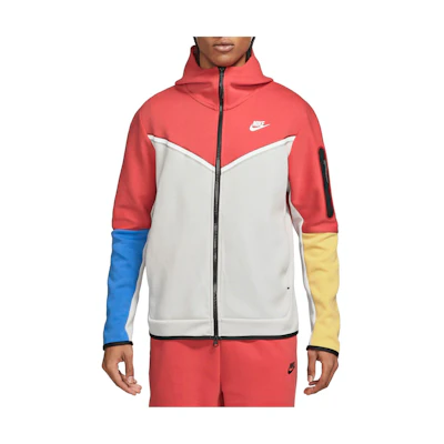 Nike Orange Colorblock Logo Zip-Up Hoodie Jacket CU4489-605