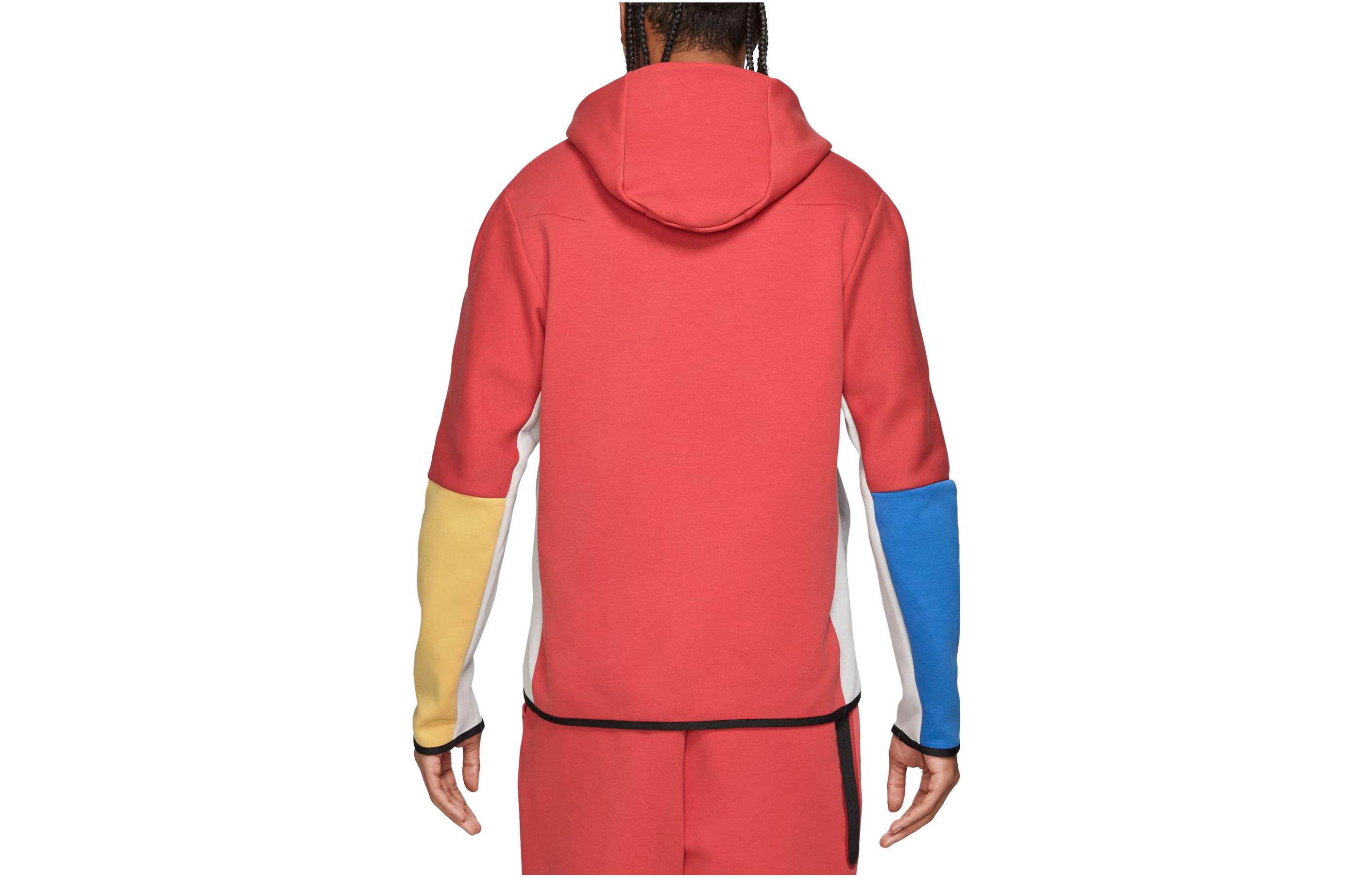 Nike Orange Colorblock Logo Zip-Up Hoodie Jacket CU4489-605 圖 3