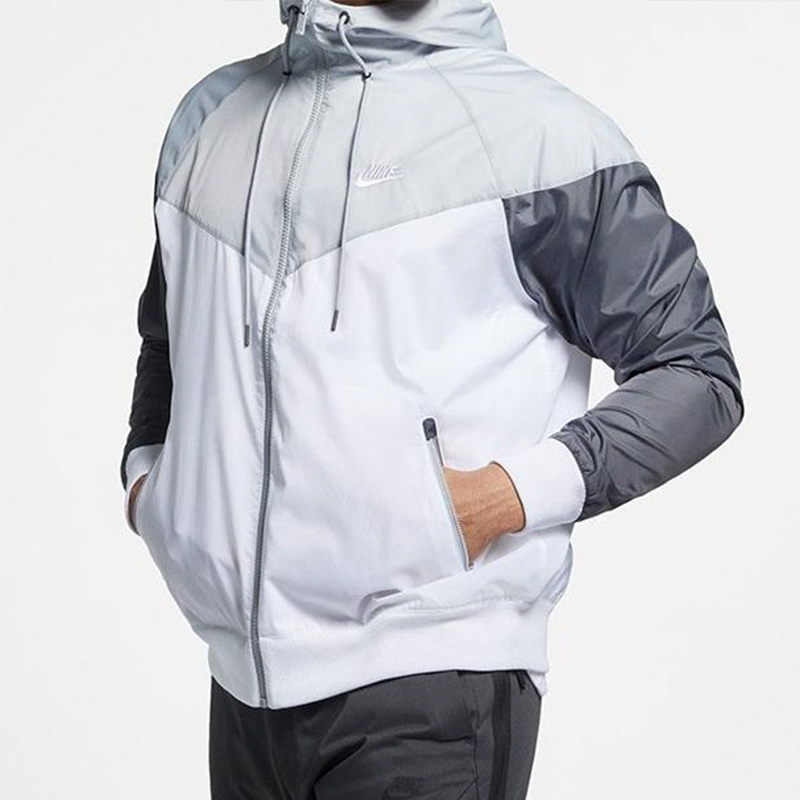 Nike Outdoor Windbreaker Jacket in Grey and White Colorblock Design AR2192-100 圖 4