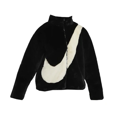 Nike Oversized Swoosh Logo Jacket 'Black' (WMNS)