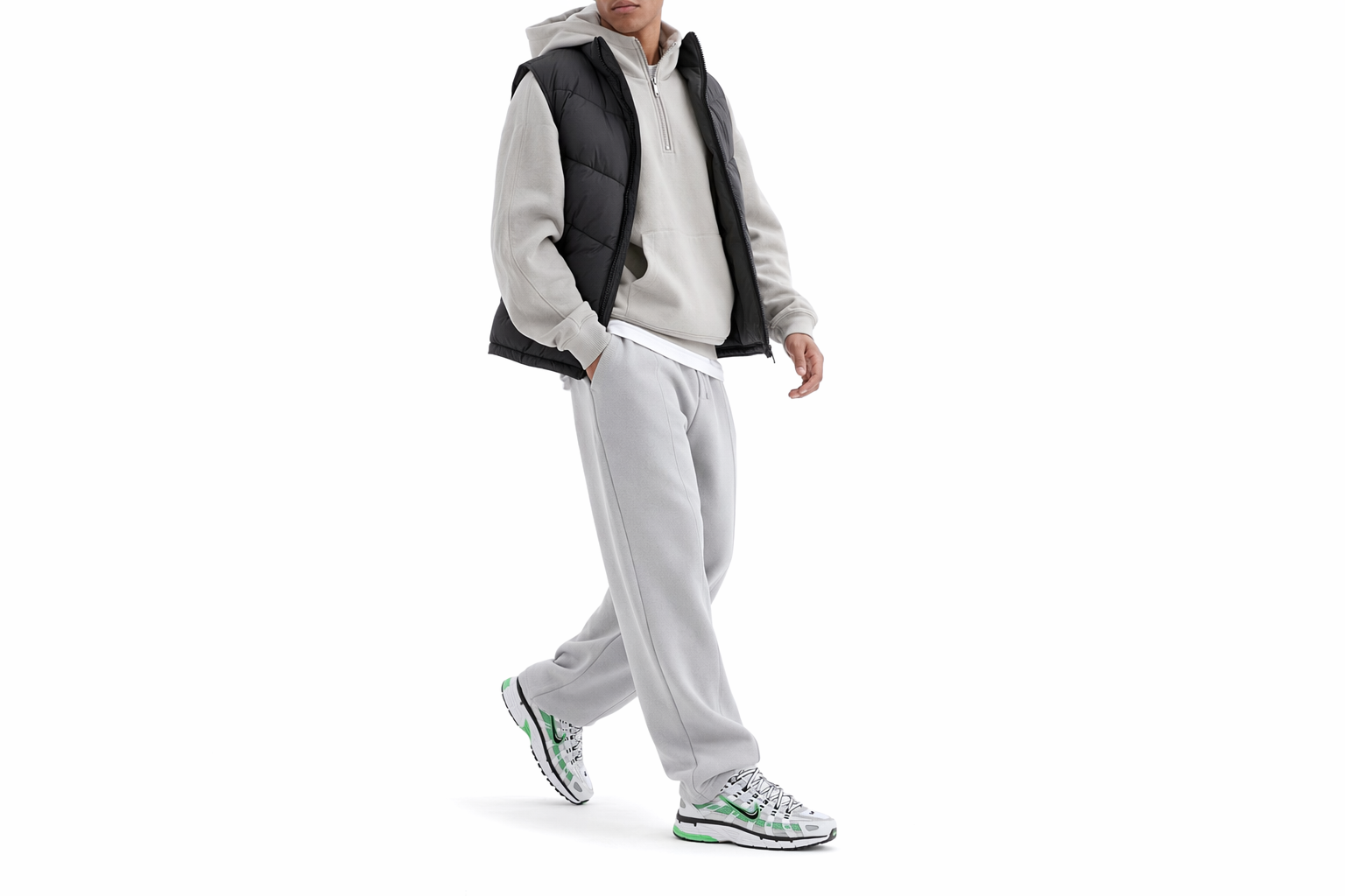 Order Nike P-6000 舒適減震耐磨 低筒 休閒跑步鞋 男女同款 白綠 韓版