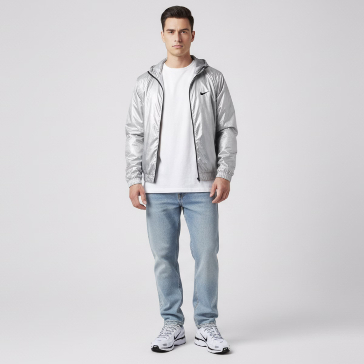 Nike P-6000 'White Metallic Silver Black'