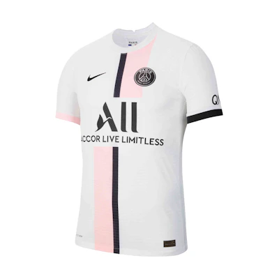 Nike PSG 21/22 Away Player Jersey White Soccer Shirt CV7850-101
