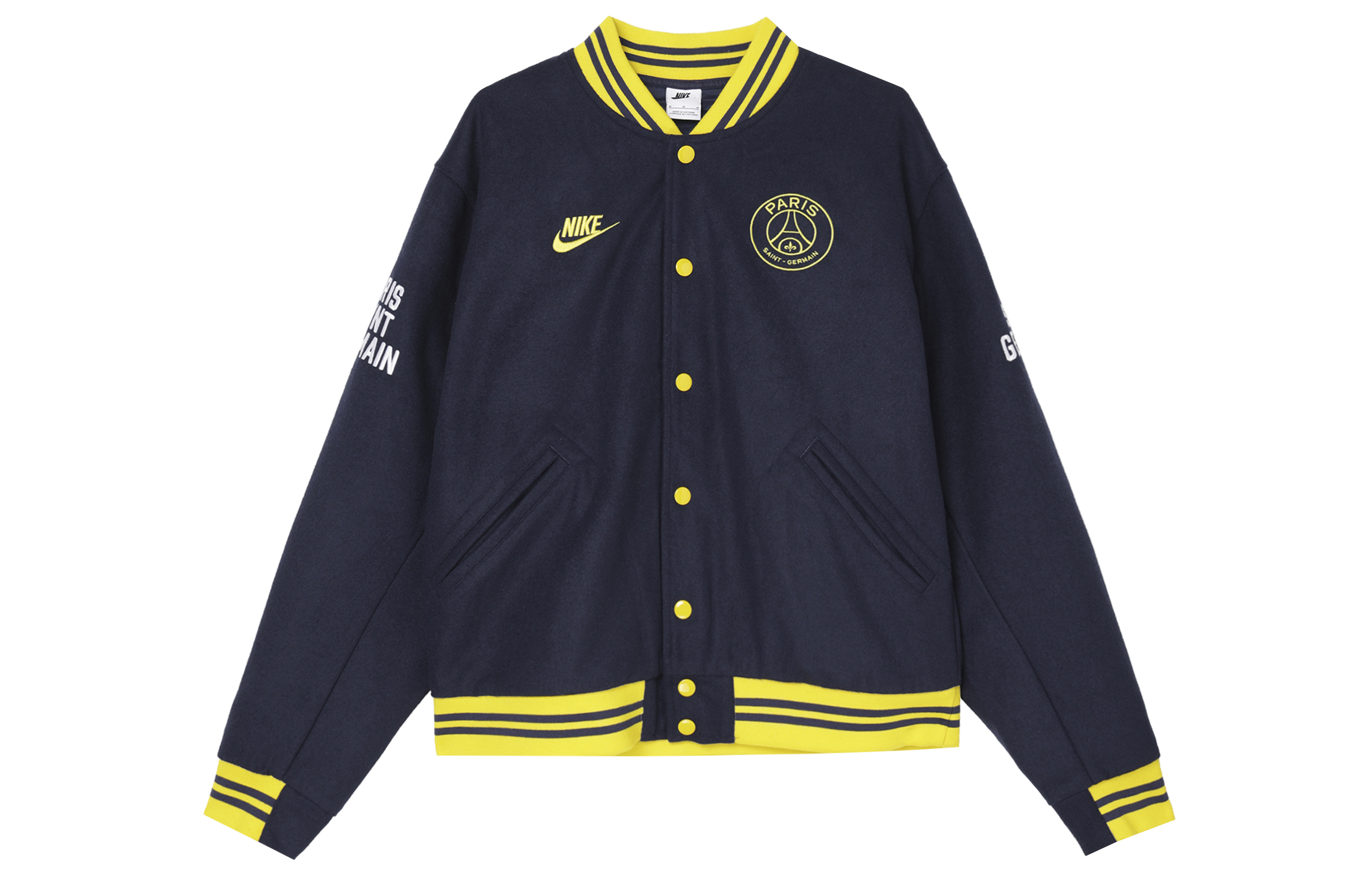 Nike Paris Saint-Germain Authentic Letterman Jacket Navy Blue FQ7803-410