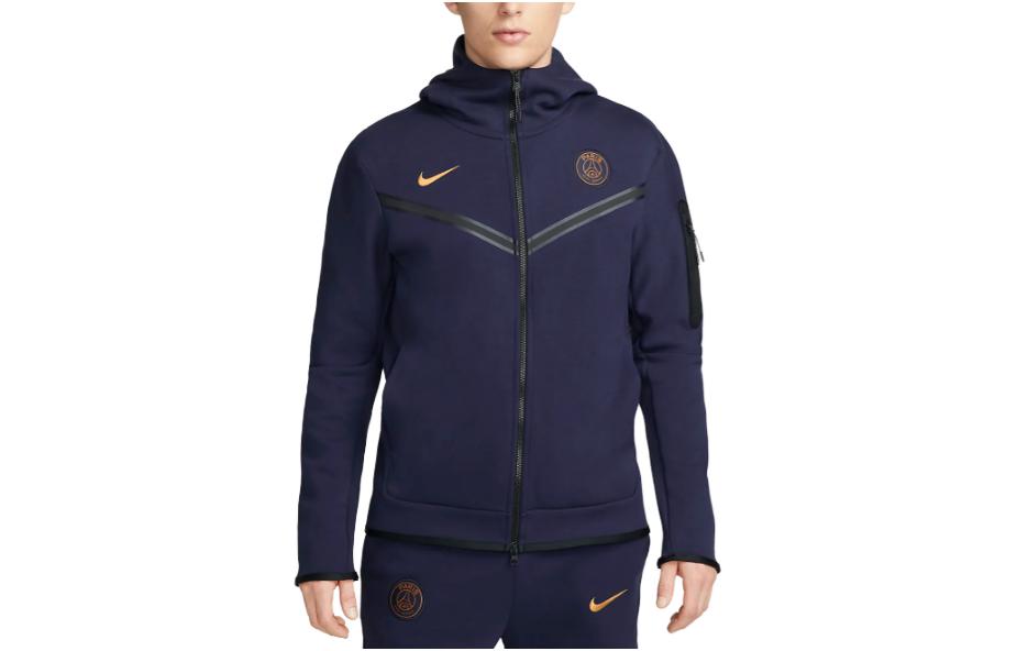 Order Nike Paris Saint-Germain Jaket Hoodie Logo Bordir Biru DV4827-498