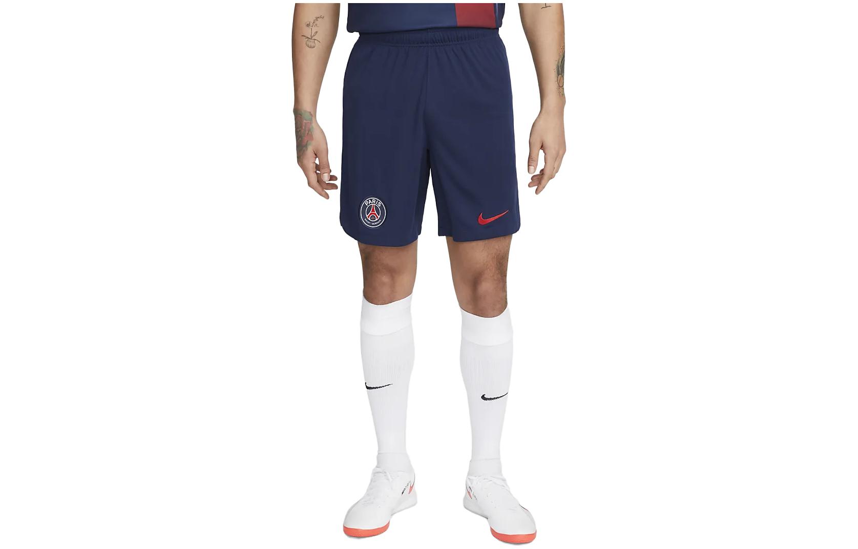 Nike Paris Saint-Germain Navy Breathable Logo Soccer Shorts 23/24 Season DX2716-410