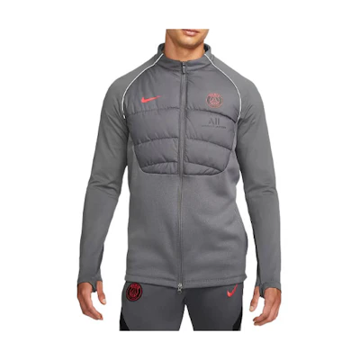 Nike PSG Solid Logo Print Jacket Grey Men’s DN4953-026