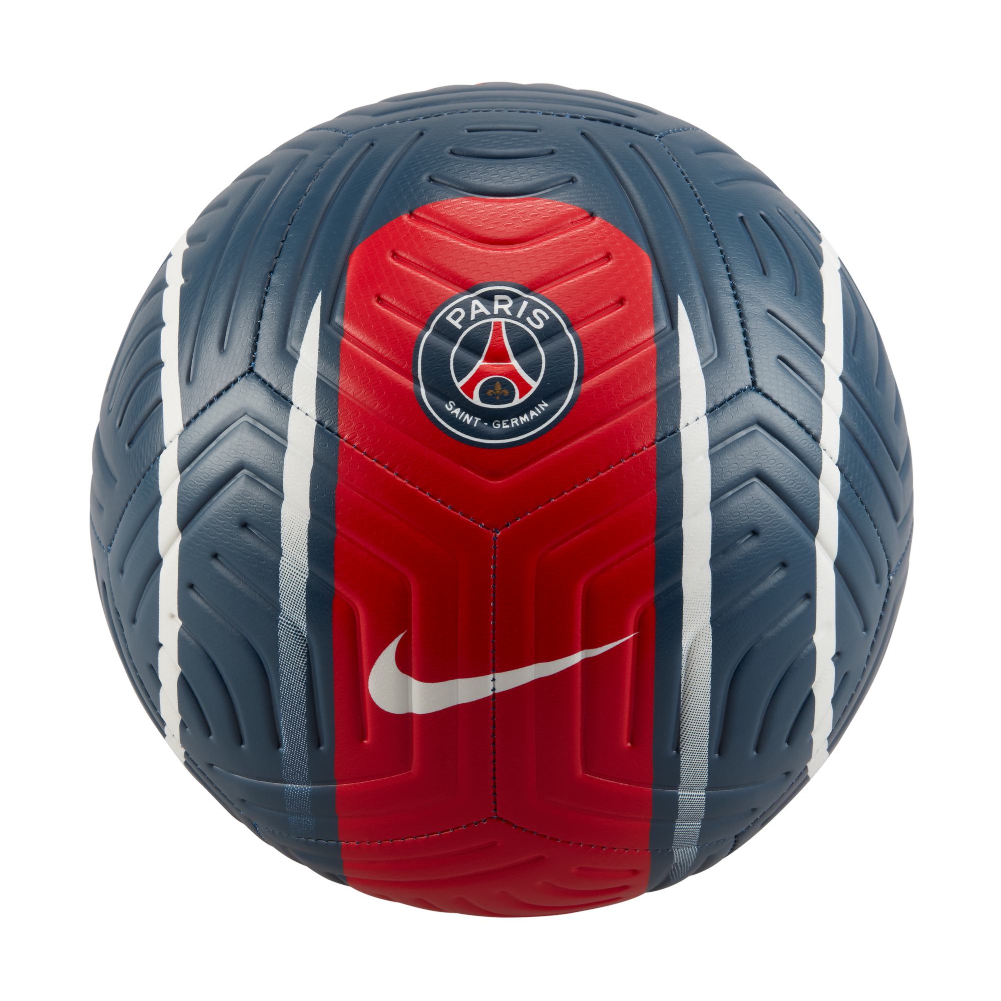 Nike Paris Saint-Germain Strike Soccer Ball Deep Navy/University Red Durable Unisex DX4612-DARKNAVY