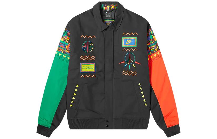 Nike Patterned Zip-Up Jacket Black - CU4212-010