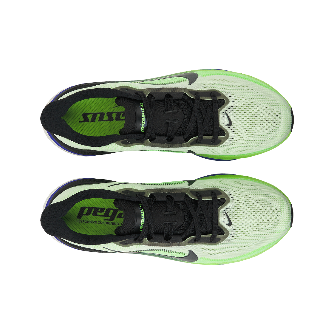 Details for Nike Pegasus 42 Road 'Volt Tint Sapphire Lime Blast Black Spruce' IB1873-702