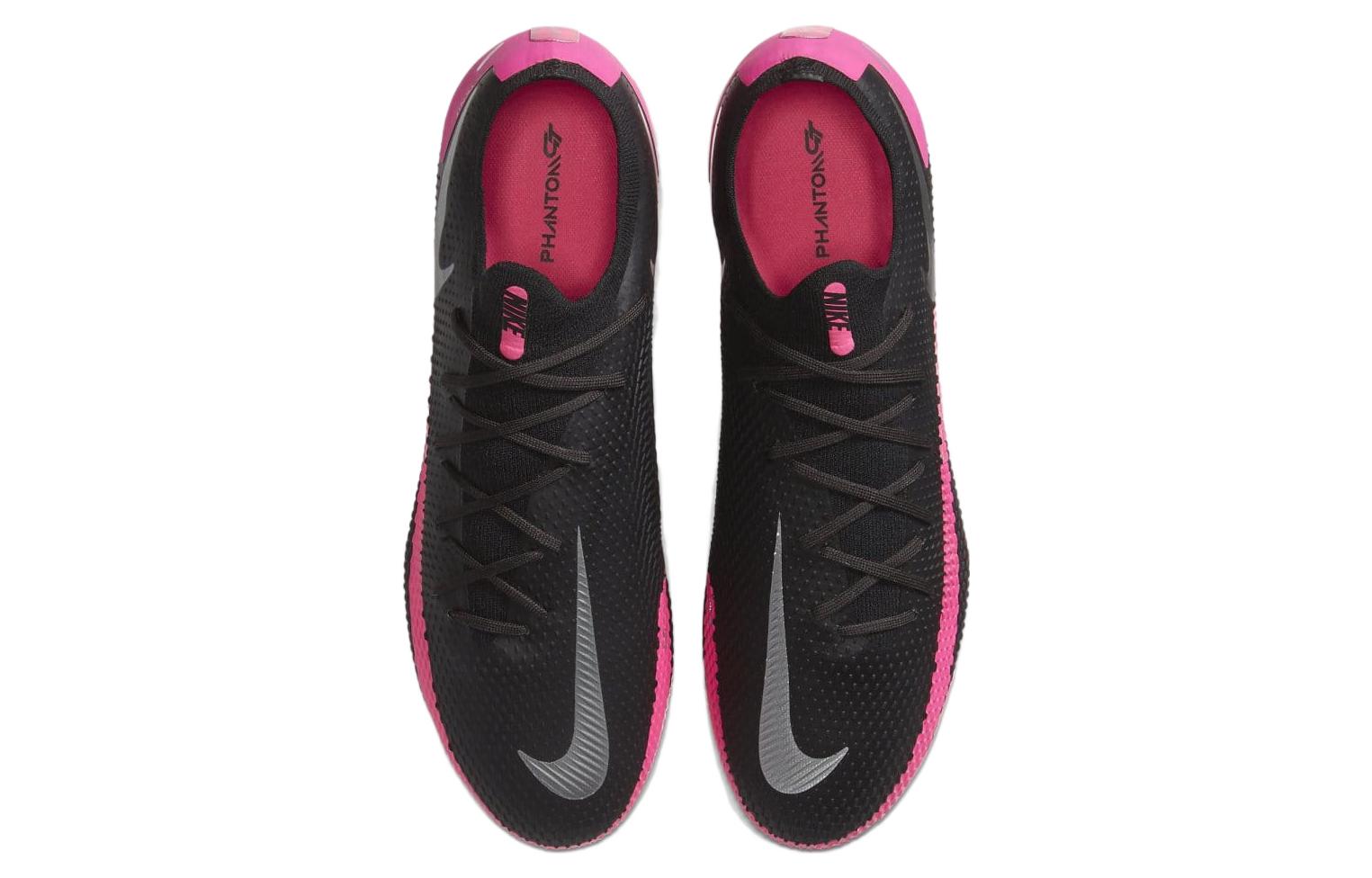 Lookbook 耐吉Phantom GT AG Pro 人造草地足球鞋 男女同款 黑粉紅