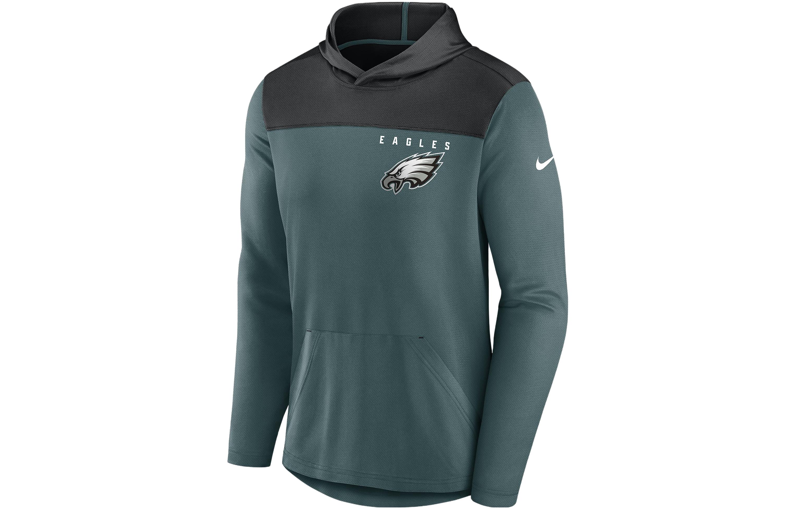 Nike Philadelphia Eagles NFL Pullover Hoodie Green Colorblock Print 00C0141N86-05H