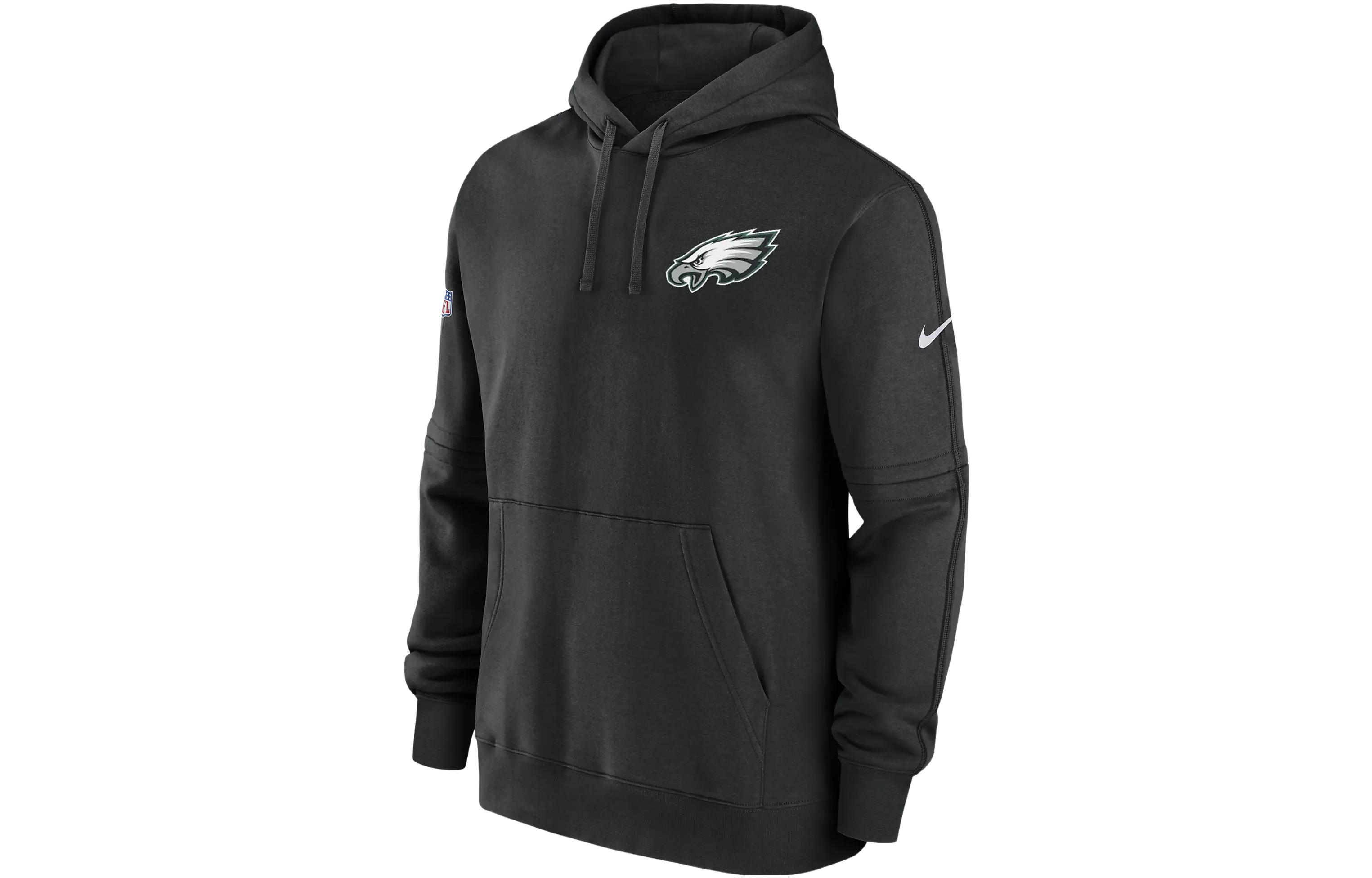 Nike Philadelphia Eagles Sideline Club Logo Graphic Hoodie Black - 00MS00A86-1UL