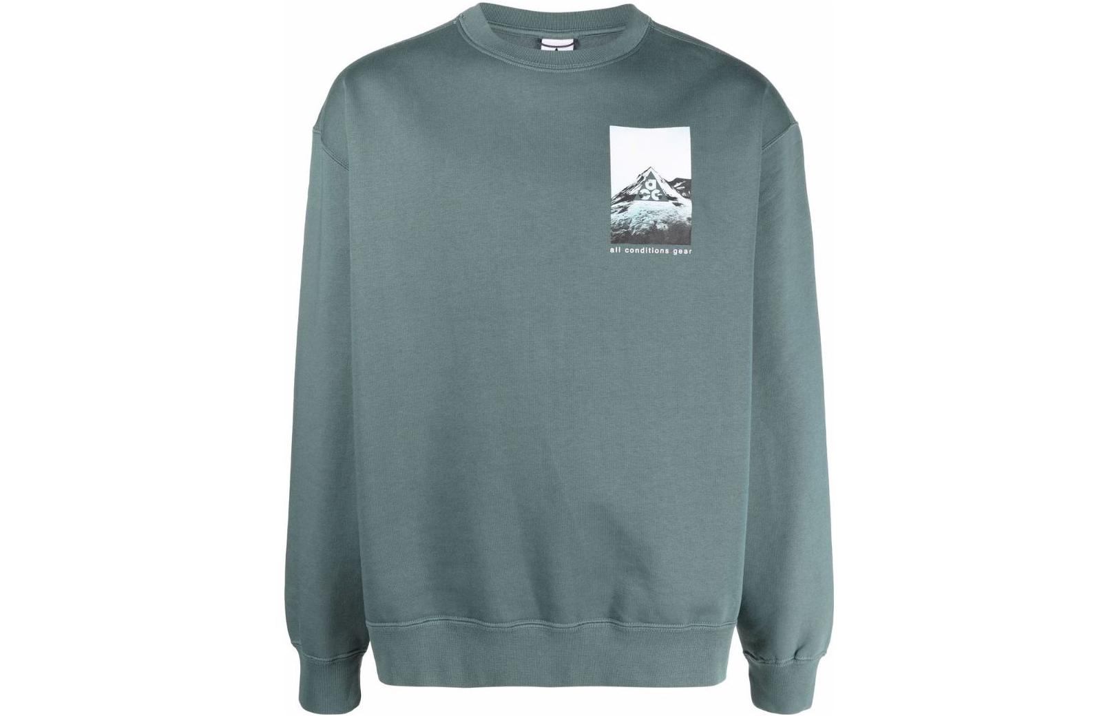 Nike Photo Print Crewneck Long Sleeve Sweatshirt Unisex Navy Blue DJ1590-384 圖 2