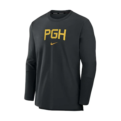 Nike Pittsburgh Pirates Authentic City Graphic Crewneck Sweatshirt Black 015C912ZPTB-FFM