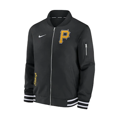 Nike Pittsburgh Pirates Authentic Collection Logo Print Jacket Black 015D03AYPTB-132