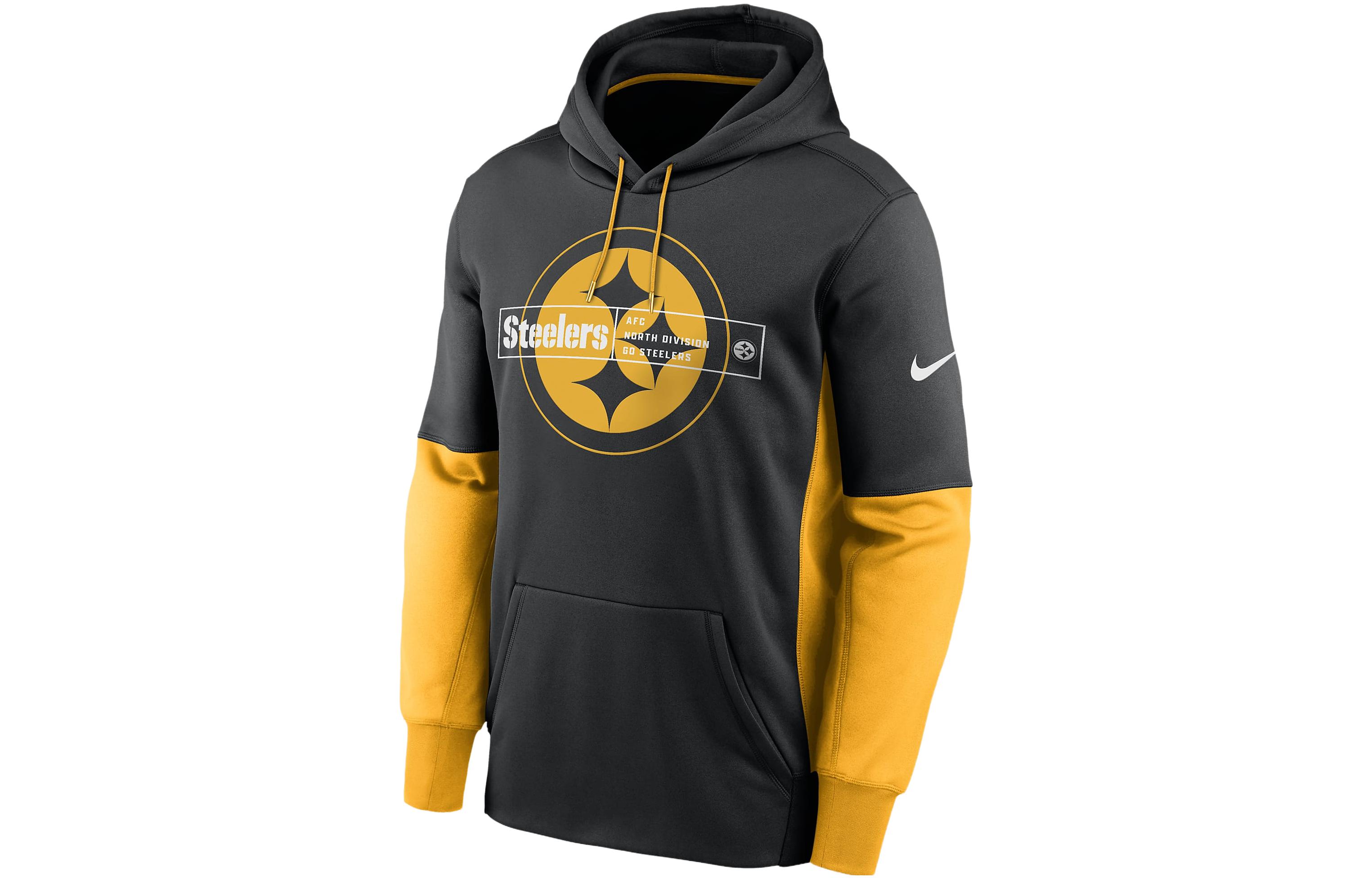Nike Pittsburgh Steelers Letter Print Hoodie Black () 011S057Y7L-05K