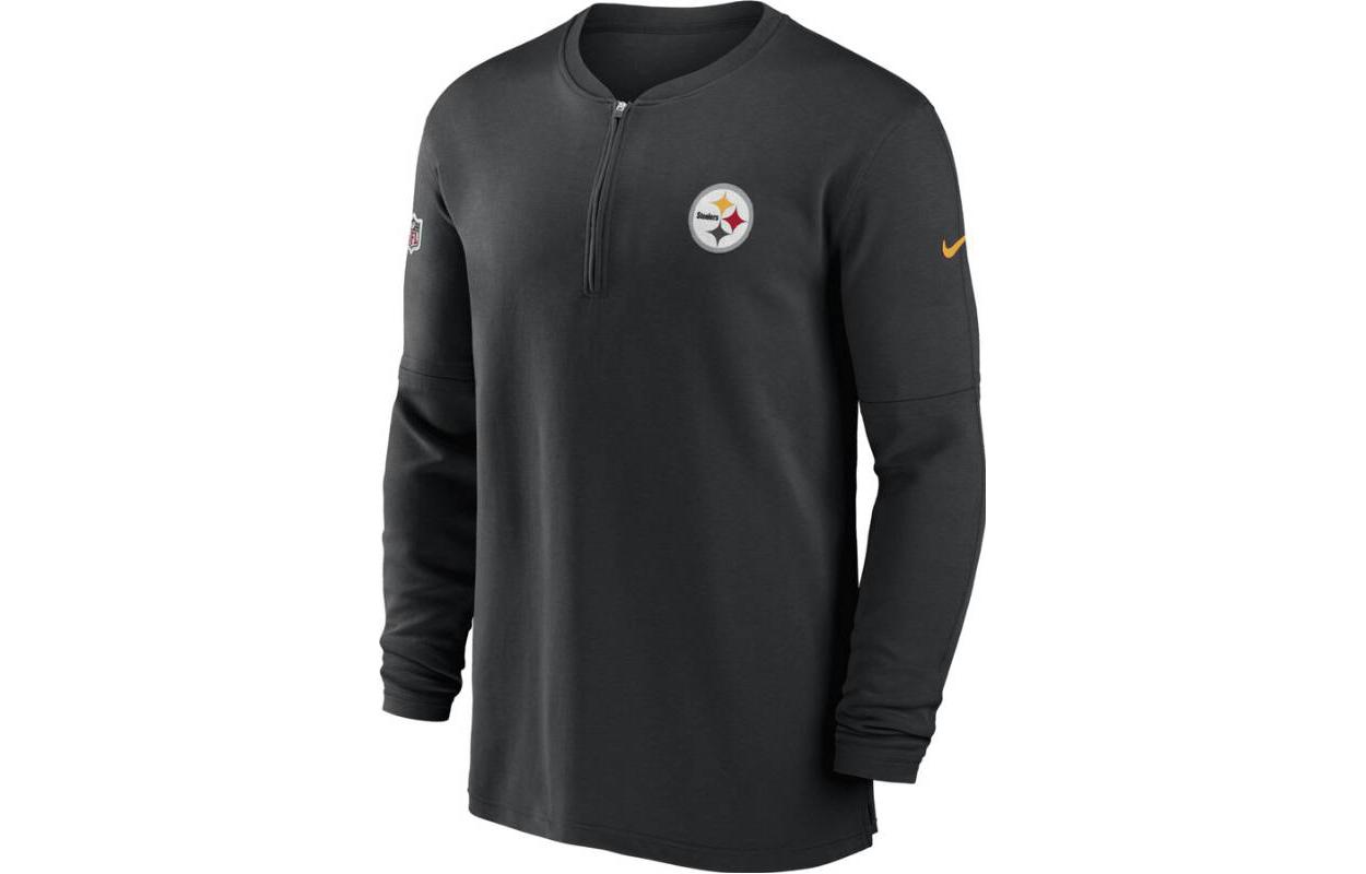 Nike Pittsburgh Steelers Sideline Crewneck Sweatshirt Black Long Sleeve 00MF00A7L-0BV