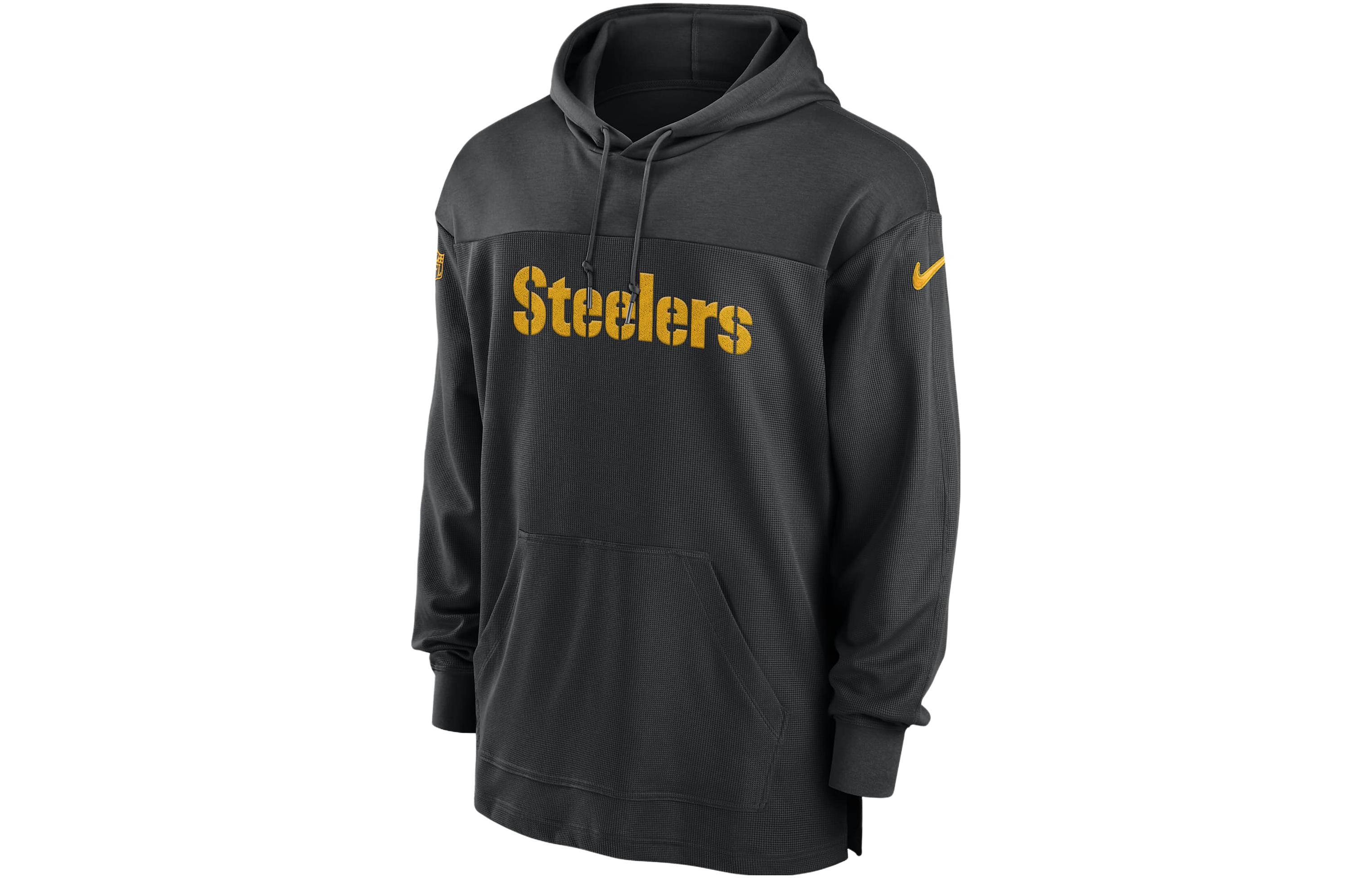 Nike Pittsburgh Steelers Sideline Logo Embroidered Men’s Hoodie Black 00MO00A7L-BVK