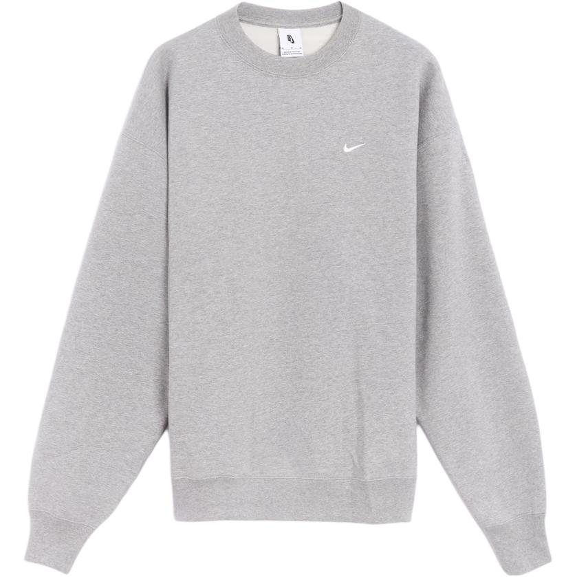 Nike Plain Logo Crewneck Pullover Sweatshirt Light Gray DX1361-063