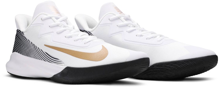 Nike Precision 4 低筷 實戰籃球鞋 男款 白黑金 Cheap Nike Precision 4 低筷 實戰籃球鞋 男款 白黑金
