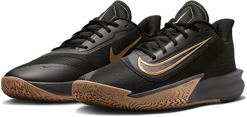 Nike Precision 7 'Black Metallic Gold Gum' FN4322-006 Lookbook Nike Precision 7 'Black Metallic Gold Gum' FN4322-006