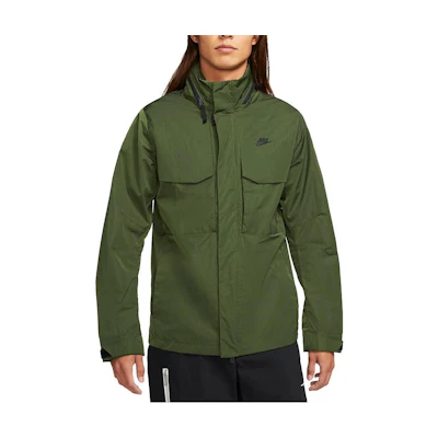 Nike Premium Essentials M65 Unlined Lightweight Hooded Jacket Green DC6771-326