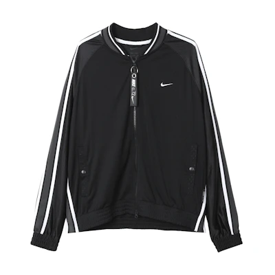 Nike Premium Logo Retro Striped Colorblock Basketball Jacket Black Men’s DX0348-010