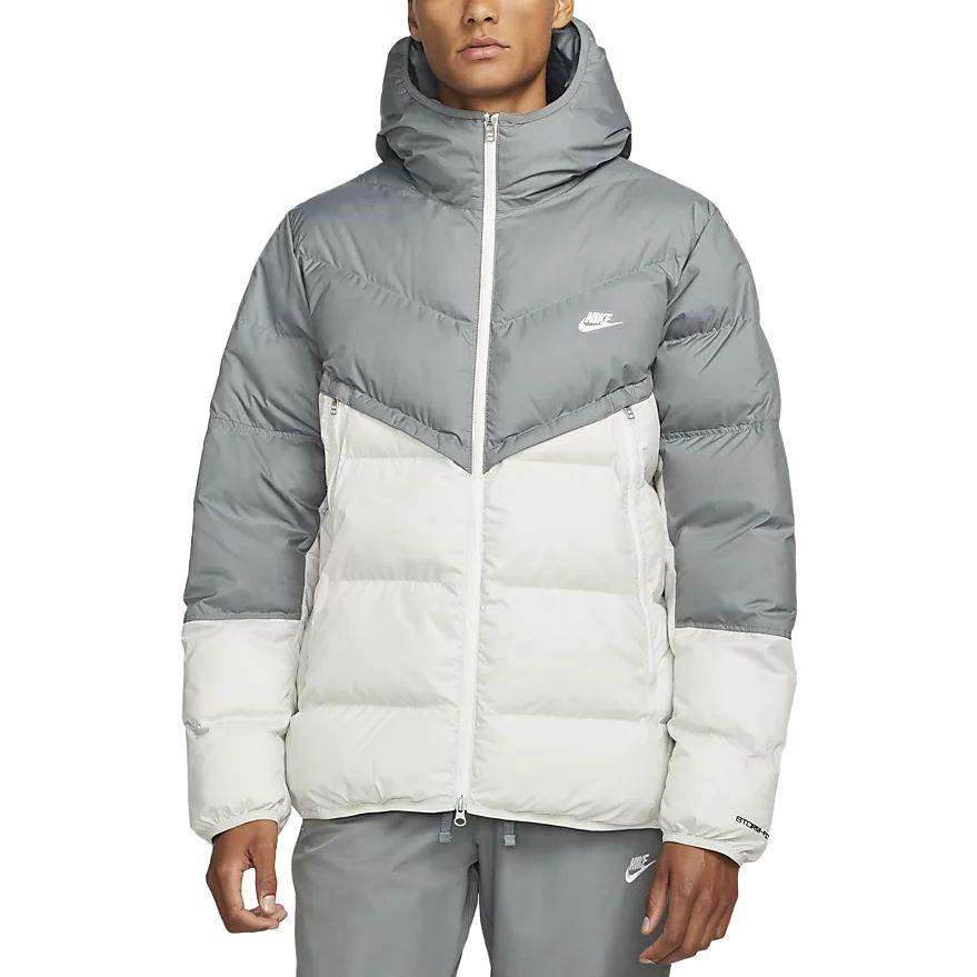 Lookbook 耐克Primaloft®灰色印花拉链连帽夹克 DR9605-084