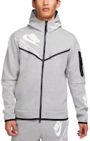 Purchase Nike Printed Full-Zip Hoodie Jacket for Men - Gray - Perfect Gift for Him DM6475-063