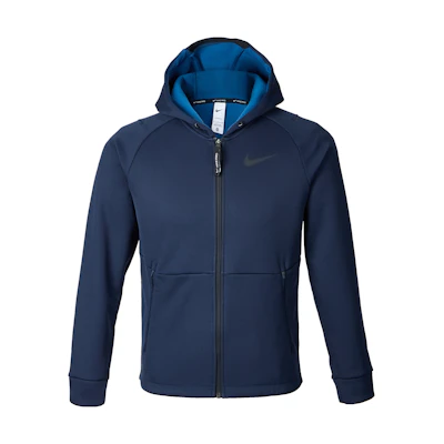 Nike Pro Therma-FIT Fleece Training Hoodie Jacket Navy Blue DD2125-451
